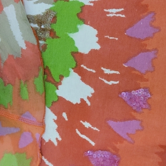 Multiples Top Multi Color Mid Sleeve  Size Medium - Picture 7 of 8